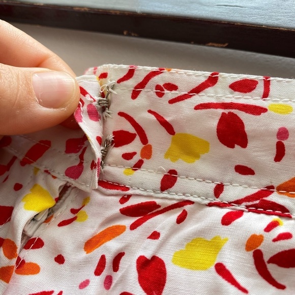 Vintage Floral Midi Skirt - Pink and Red - Picture 7 of 7